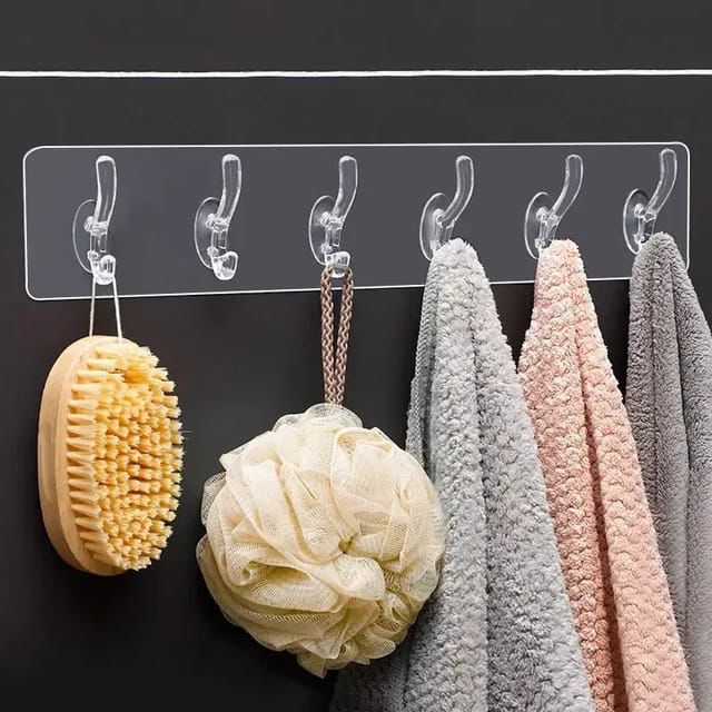 6-in-1 Heavy-Duty Self-Adhesive Wall Hooks