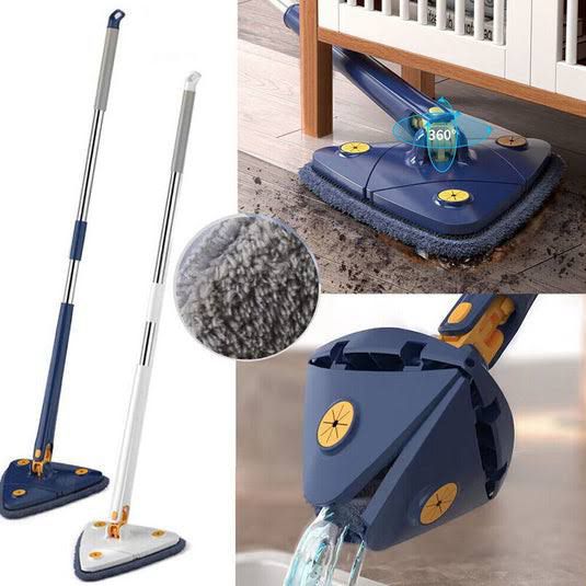 360 Twist Rotatable Mop | X-type Window Glass Toilet Bathroom Floor Household Cleaning Ceiling Dusting