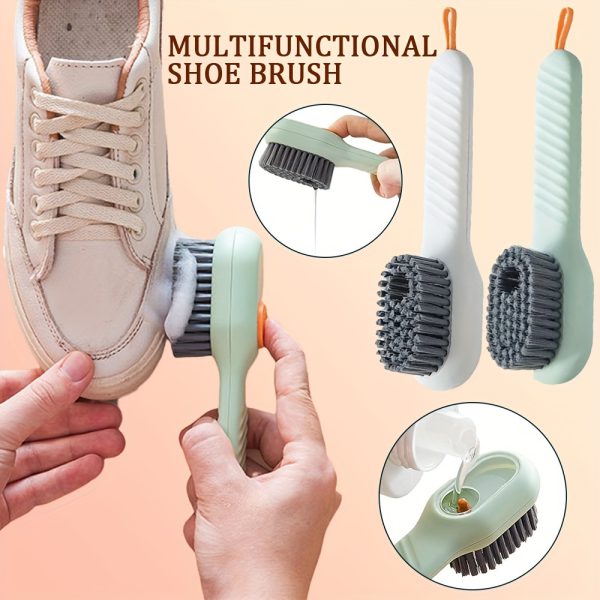 Shoe Brush with Liquid Dispensing – Multi-Purpose Cleaning Tool Smart Cleaning Brush